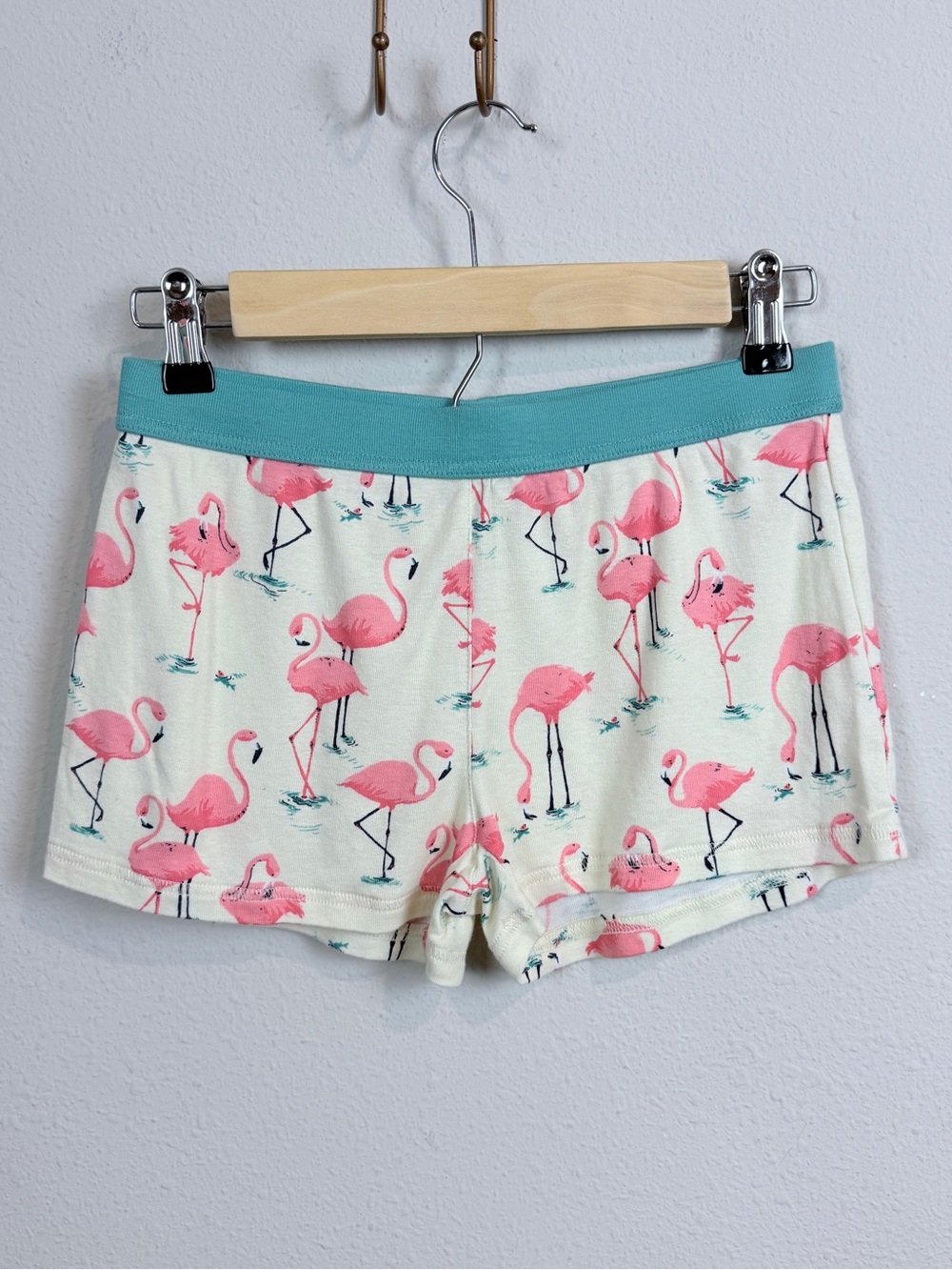munki munki Pink Flamingo Print Pajama Shorts XS